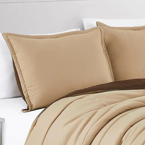 Vista 2 de ESCA Fawda - Juego de colcha acolchada reversible de 3 piezas con 2 fundas de almohada, tamaño King/Cal King