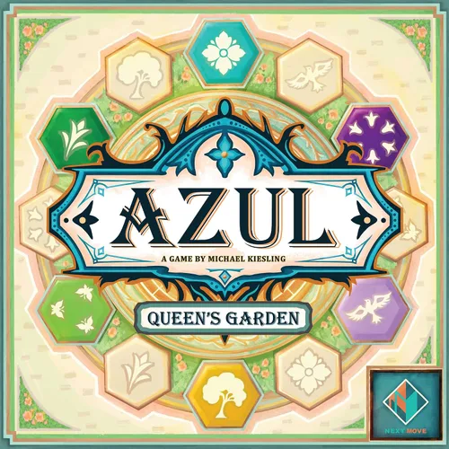 Vista 2 de Asmodee Azul Queen's Garden Juego de mesa - Crea un Paraíso Real, Juego de colocación de azulejos de mosaico y estrategia para niños y adultos, A