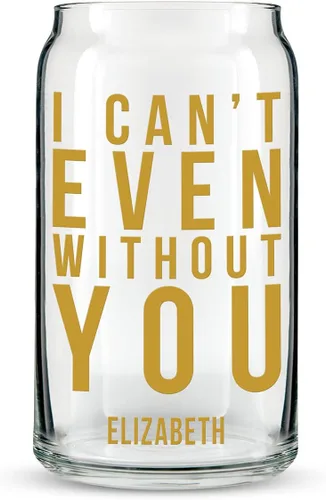 Vista 8 de WEDDINGSTAR Vaso de cerveza personalizado en forma de lata de 16 oz - Beer Makes Me Hoppy Print