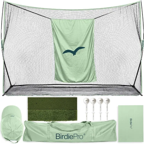 Vista 10 de BirdiePro® - Red de práctica de golf American Pro, red de golf resistente de 10 x 7 pies con objetivo EchoShield™ y red FlexWeave™, patio trasero