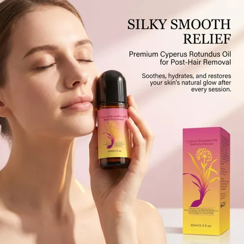Vista 2 de Aceite natural Cyperus Rotundus para la reducción del cabello, aceite de depilación suave no irritante, hidrata profundamente y calma la piel