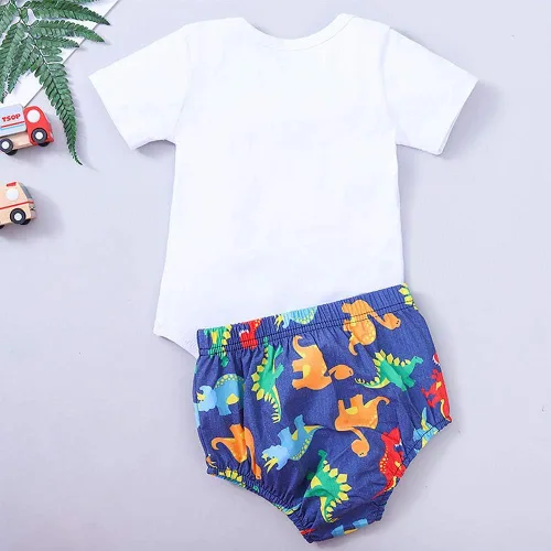 Vista 44 de IDOPIP Traje formal para bebé niño para el primer cumpleaños de Cake Smash con corbatín y tirantes y pantalones cortos para sesión de fotos
