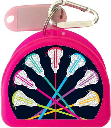 Vista 2 de Lacrosse - Estuche de retención bucal - Lacrosse Sticks (Aqua)
