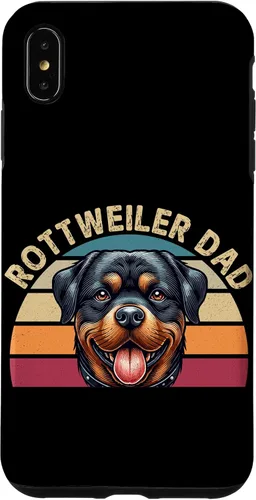 Vista 11 de Rottweiler Dad Rottie Father Dog Parent Father's Day Retro Case for iPhone 16