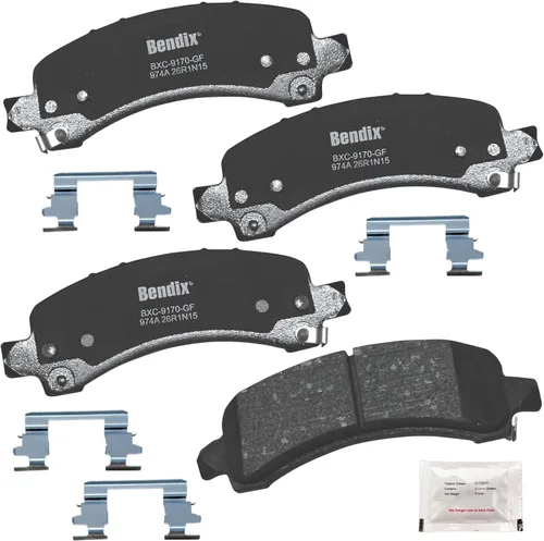 Vista 220 de Bendix Priority1 CFC154 - Juego de pastillas de freno de disco para Avanti II, Century, LeSabre, Regal, Riviera, chasis comercial, DeVille