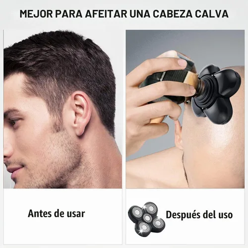 Vista 7 de 5 cabezales de repuesto para afeitadora de cabeza, cuchillas eléctricas Cabezas/4 piezas