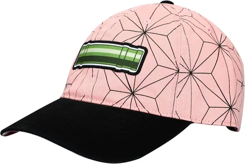 Vista 2 de Gorra de béisbol ajustable negra con logotipo bordado de Demon Slayer