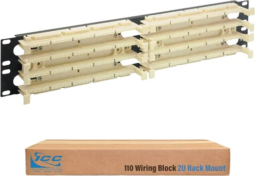 Vista 10 de ICC 110 pies de bloque de cableado para 100 pares de bloques de cableado 110, soportes de soporte de montaje en pared, 1 par