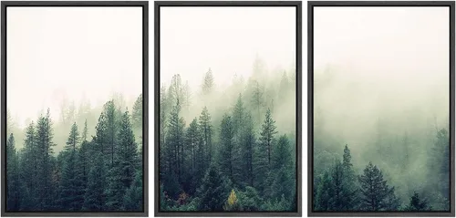 Vista 70 de SIGNWIN Lienzo enmarcado para pared, juego de arte abstracto de serenidad costera, ilustraciones abstractas junto al mar, arte moderno, decorativo