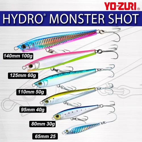 Vista 2 de Yo-Zuri R1450-HIW: Hydro Monster Shot (S) 95Mm 3-3/4", Sardina