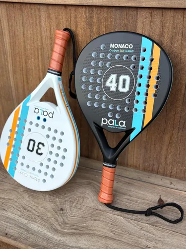 Vista 9 de Set 2 palas de pádel 1 Montecarlo y 1 Monaco Carbon Soft Mint