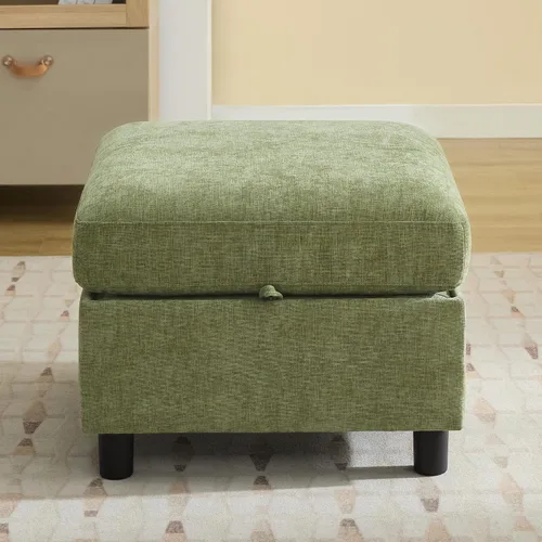 Vista 11 de WUTUTUEE Sofá biplaza modular de 58 pulgadas, sofá biplaza moderno de 2 plazas con almacenamiento, sofá modular de felpilla para sala de estar, Beige