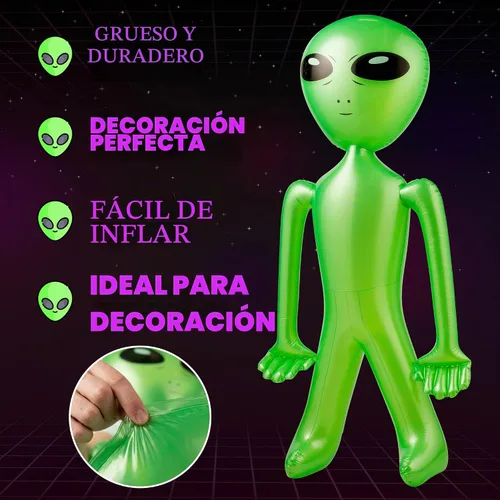 Vista 4 de Bedwina Decoraciones inflables gigantes de Halloween alienígenas de 60