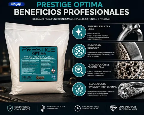 Vista 6 de Prestige Optima H.Temp. - Modelos maestros de resina en polvo de inversión, cera perdida, 33 lb