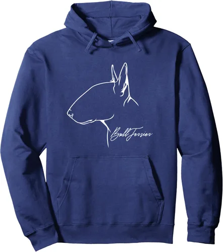 Vista 5 de Sudadera con capucha Proud Bull Terrier profile dog mom dog, Negro