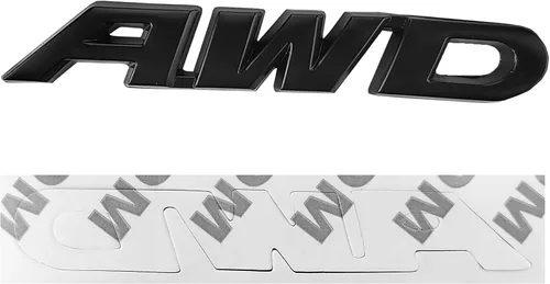 Vista 6 de OnlyYou.X AWD Emblema 3D Logo AWD calcomanía gruesa para camioneta universal y automóvil, 6 pulgadas de largo, 1 pieza de metal negro
