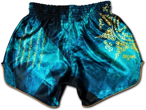 Vista 2 de Muay Thai Shorts Kickboxing Martial Arts Combat Fight MMA UFC Boxer Boxing Trunks unisex, Blanco