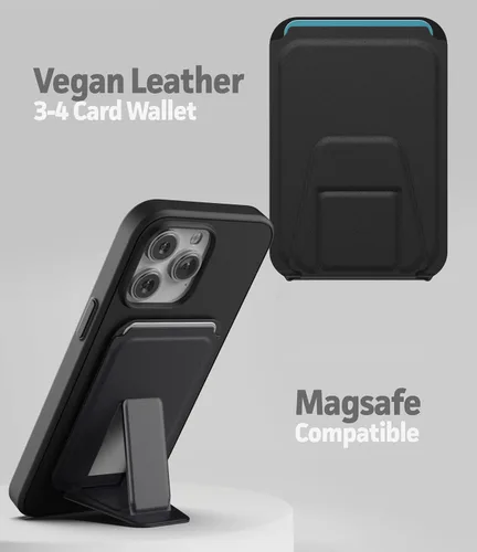 Vista 6 de ENCASED MAG SlimShield - Funda magnética con tarjetero para iPhone 14 PRO con protector de pantalla (3 en 1) compatible con MagSafe, cartera