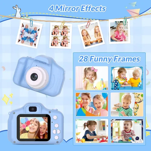 Vista 5 de Mafiti Cámara para Niños, Cámara Digital Mini Selfie de 26MP HD para Niños, Cámara para Niños Pequeños de Vídeo 1080P, Juguete al Aire Libre