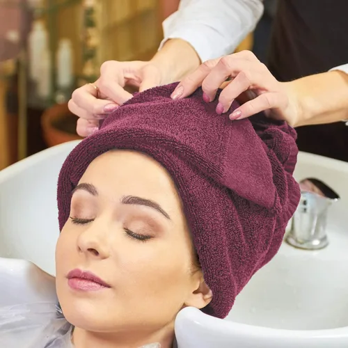 Vista 3 de Arkwright Toallas de salón a prueba de blanqueador - Paquete de 12 - Muy absorbentes, 100% algodón, secado rápido, toalla facial de spa para Borgoña