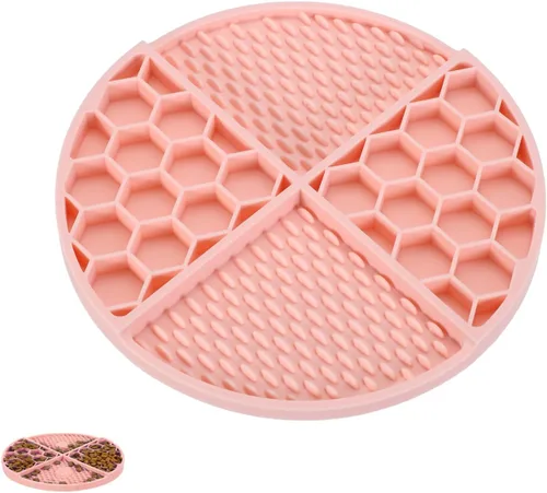 Vista 13 de Cuencos para perros de alimentación lenta, cuenco de comida para perros de comedor lento, amarillo y diámetro: 6.3 pulgadas, diseñado para perros