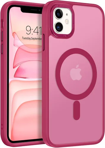 Vista 14 de BENTOBEN Funda para iPhone 11, Funda de teléfono para iPhone 11 Funda Magnética [Compatible con Mag Safe] Translúcida Mate Delgada Resistente a Negro