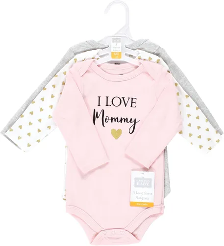Vista 2 de Hudson Baby Body unisex de algodón de manga larga, para bebé