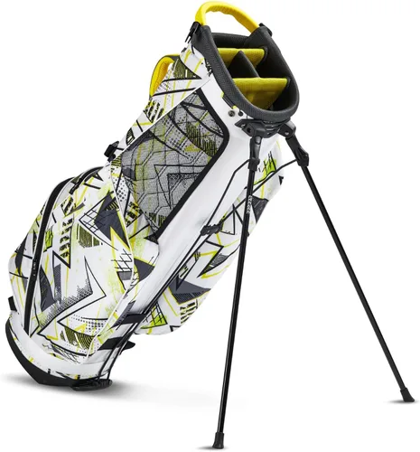 Vista 7 de Bolsas de soporte de golf Geesee con divisores de 4 vías en la parte superior, cubierta contra la lluvia, capucha protectora solar y bolsas de golf