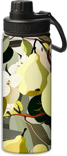 Vista 25 de Botellas de agua aisladas de 18 onzas, con estampado de mal de ojo, botella de agua deportiva aislada de doble pared a prueba de fugas, taza térmica