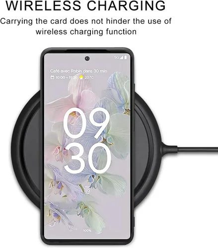 Vista 6 de Kowauri Funda tipo cartera Pixel 6A - Protector delgado de piel sintética para ranura para tarjetas, 2022, marrón