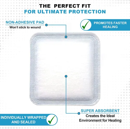 Vista 5 de MedVance Apósito súper absorbente, almohadillas no adhesivas para el cuidado de heridas, úlceras por presión y quemaduras de 1º/2º grado, absorción