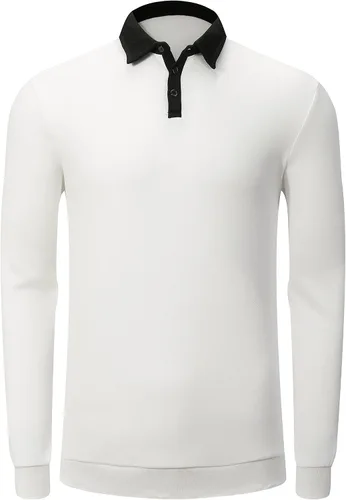 Vista 4 de NeedBo - Polo de golf de manga larga para hombre