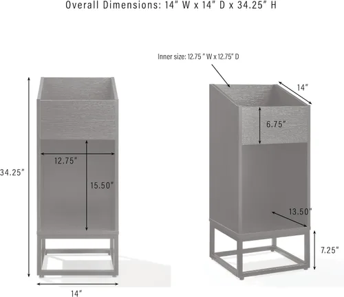 Vista 6 de Crosley Furniture Soporte de almacenamiento de discos Enzo Flip-Bin