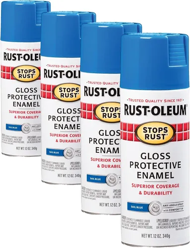 Vista 29 de Rust-Oleum 7776830 - Pintura en aerosol para prevención del óxido, 12 onzas, negro plano