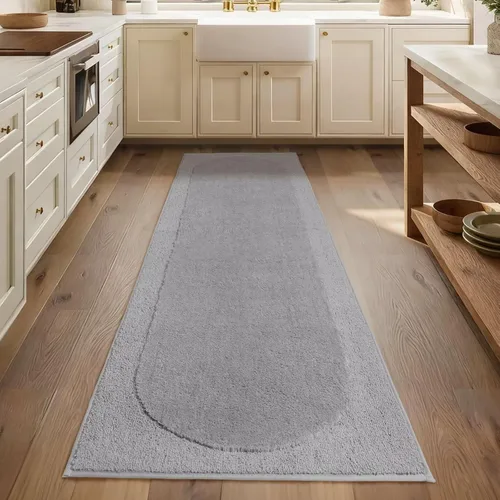 Vista 22 de DEXDE - Alfombra antideslizante para baño, ducha, 24 x 16 pulgadas, color beige