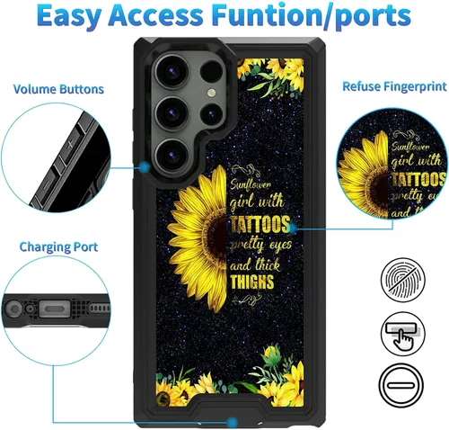Vista 6 de Funda protectora resistente de doble capa para Samsung Galaxy S22 Ultra 5G, funda protectora resistente de doble capa, funda de absorción