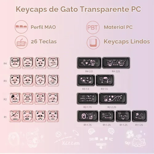 Vista 2 de 26 teclas personalizadas jalea de cristal de las teclas, teclas lindas material de la PC