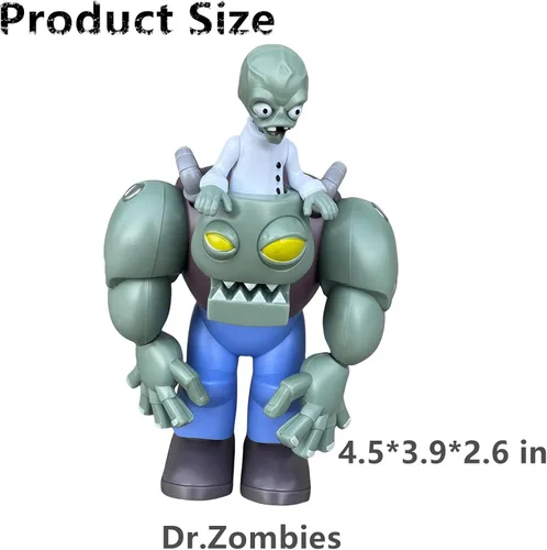 Vista 3 de JHESAO Plants and Zombies Toys Figuras de acción Dr. Zombies PVZ Juego de juguetes serie 1 2 Grandes regalos para niños y fanáticos, cumpleaños