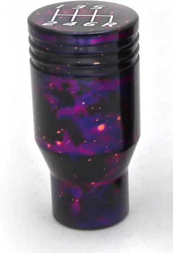 Vista 5 de Billetworkz Cosmic Space - Pomo de cambio de pistón compatible con Subaru 6 velocidades WRX: 2015-25 / STI: 2004-21, azul cósmico