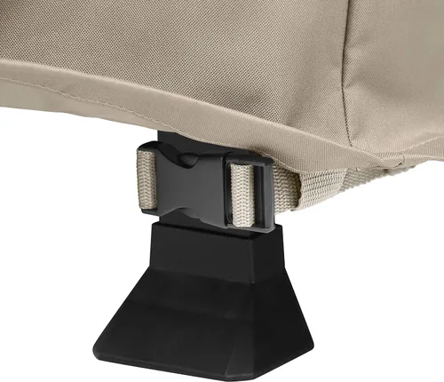 Vista 7 de Classic Accessories Storigami - Funda para muebles de patio resistente al agua de 100 pulgadas, fácil de plegar, color marrón cabra