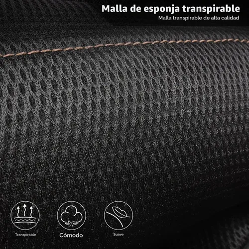Vista 5 de CAR-GRAND Fundas de asiento de automóvil de cuero solo delanteras, fundas de asiento de malla de aire transpirable, protector de asiento universal