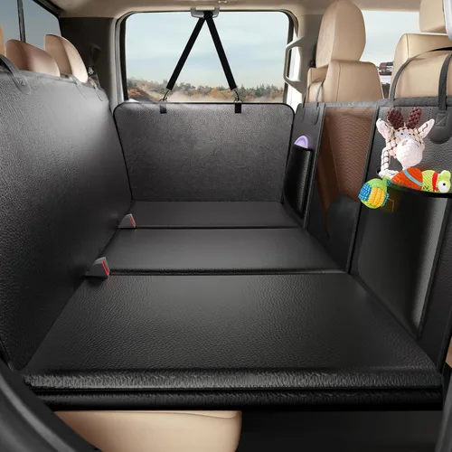 Vista 11 de Extensor de asiento trasero XL para perros, funda de asiento de Negro