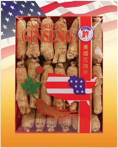 Vista 12 de Hsu's SKU 0130-4 Caja de raíces de ginseng americano de Wisconsin medio corto extra grande de 4 onzas para té, sopa y regalos, premium, sin OMG, sin