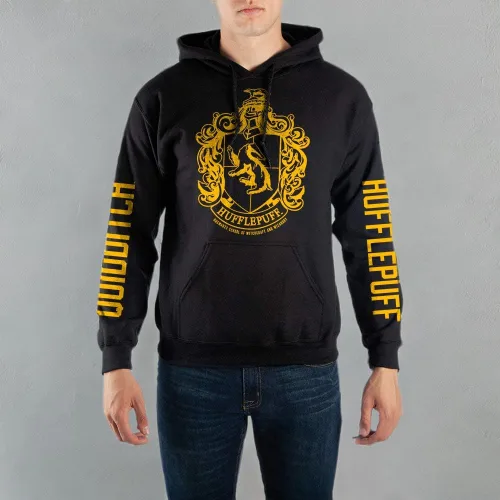 Vista 2 de Bioworld Harry Potter House Hufflepuff - Sudadera con capucha de forro polar