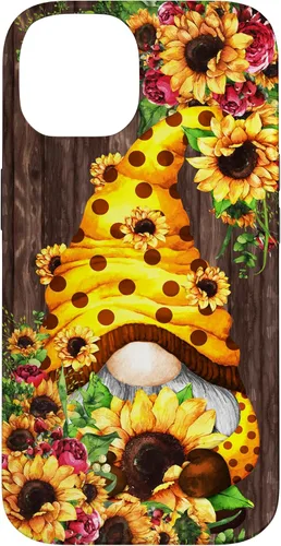 Vista 4 de Yellow Sunflower Gnome for Women Cute Summer Flower Pattern Case for iPhone 17