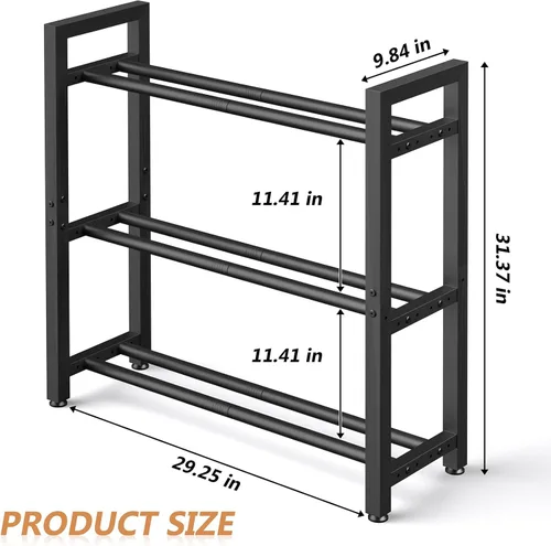 Vista 4 de Eocnrhe Dumbbell Rack Stand Only, Weight Rack for Home Gym, 3-Tier Adjustable Dumbell Rack Heavy-Duty Weight Stand for Dumbbells Kettlebells