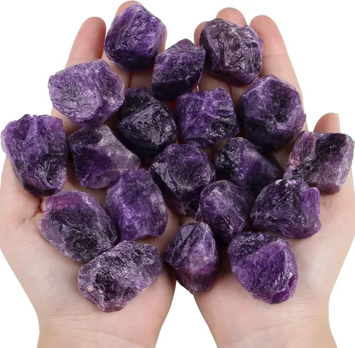 Vista 21 de QINJIEJIE Varias piedras de cristal en bruto 10 colores piedras de cristal curativas 1" piedras preciosas grandes a granel para voltear, cabinas