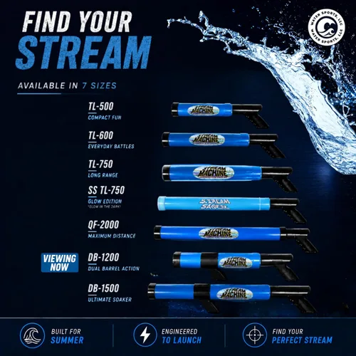 Vista 7 de Stream Machine - Cañón con chorro de agua, juguete lanzador de agua para alberca
