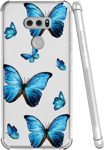 Vista 2 de Funda para LG V30/V30S ThinQ/V35 ThinQ/V30+/V30 Plus, US998 Linda funda, transparente y flexible TPU funda de silicona suave de goma suave para LG