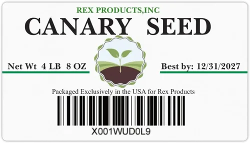 Vista 2 de Rex Products,INC Semillas Canarias 4.5LB/ Plain 100% Doble Limpiado/Comida para pájaros Ideal para Canarios, Pinzones, Periquitos, Conures